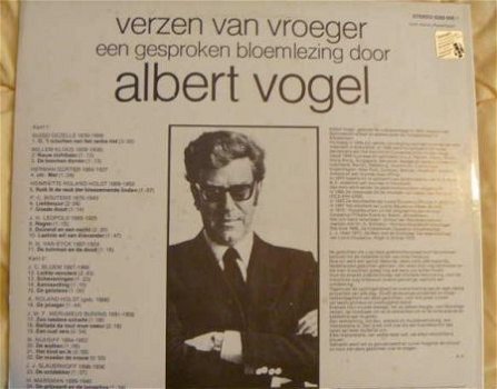 Verzen van vroeger, gesproken bloemlezing door Albert Vogel - LP - 2