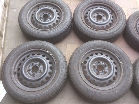 4 Stalen Velgen 185/65 R15 Mercedes 190 W201 W124 5x112 - 1