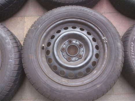 4 Stalen Velgen 185/65 R15 Mercedes 190 W201 W124 5x112 - 2