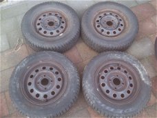 4 Winterbanden + Stalen Velgen Ford Escort 4x108 175/70 R13