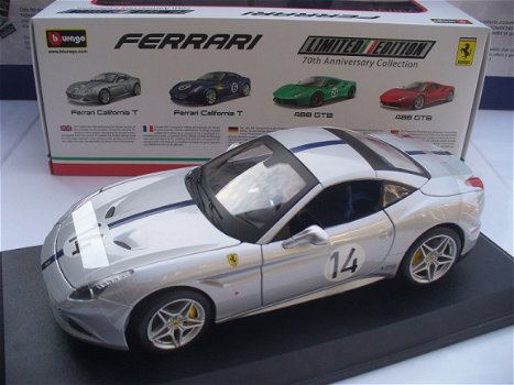 Bburago 1/18 Ferrari California Coupe Zilver 70 jaar Ferrari - 7