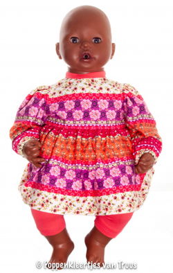 Annabel 46 cm 2 dlg. Streepsetje veelkleurig