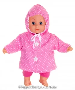 Popje 28 cm Roze jasje stipjes