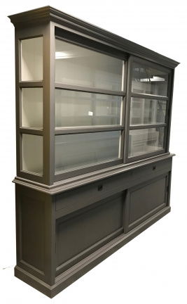 Buffetkast Putten grijs - wit 240 x 50/40 x 220cm - nr. 1