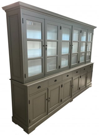 Winkelkast Rancang Engels groen - wit 300 x 50/40 x 210cm - nr. 1