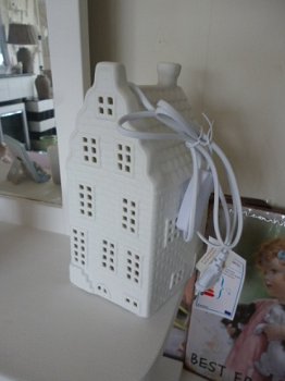 Brocante witte knuffel konijn, Clayre & eef. - 4