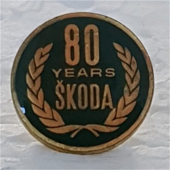 SP0224 Speldje 80 years Skoda [groen] - 1