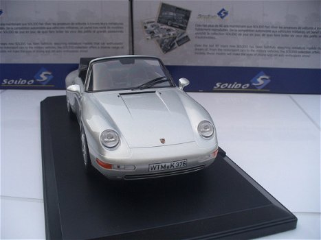 Norev 1/18 Porsche 911 993 Cabrio Zilver - 6