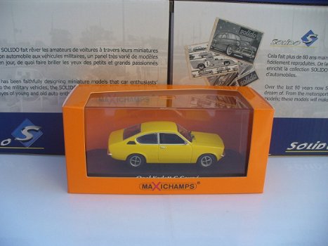Maxichamps 1/43 Opel Kadett C Coupe Geel - 7
