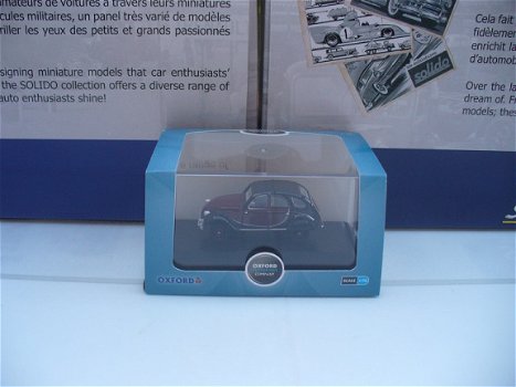 Oxford 1/76 Citroen 2CV 2 CV Charleston Rood/Zwart - 1