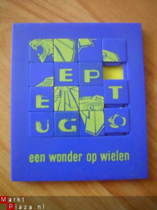 schuifpuzzel Peugeot wonder op wielen (blauw) - nr. 1
