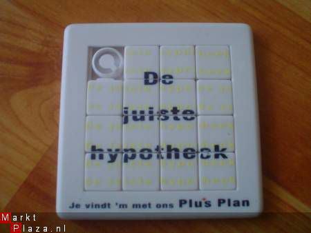 schuifpuzzel Plus Plan: de juiste hypotheek - nr. 1