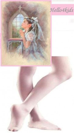ivoor kleurige kinderpanty meisjes gekleurde panty - nr. 1