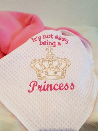 Prince & Princess geboorte cadeau kleed doop deken naam - Afbeelding 2