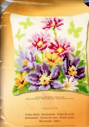 VERVACO BORDUURPAKKET (KUSSEN) PASTELBLOEMEN - nr. 1