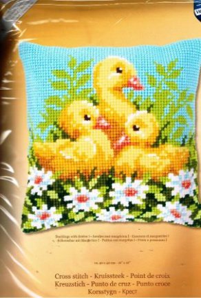 VERVACO BORDUURPAKKET (KUSSEN) EENDJES +MARGRIETEN - nr. 1