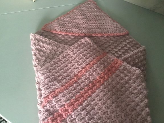 Hand gehaakte warme baby wikkeldoek - Afbeelding 2