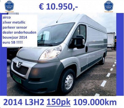 Peugeot Boxer - 2014 150pk L3H2 zilver euro5B - 1