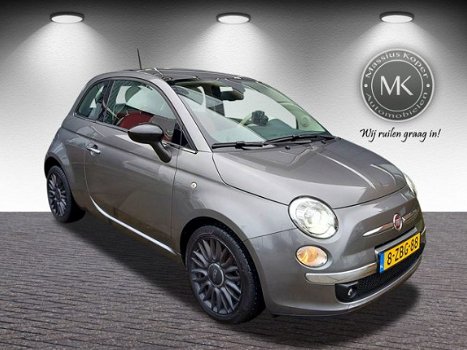 Fiat 500 - TwinAir, 86pk, Cult / Lounge, Xenon, Leder, Navigatie, Telefoon, Airco, Panoramadak - 1