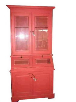 Winkelkast Stina roze 100 x 50/35 x 210 glaskleppen