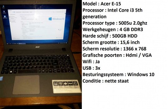 Acer E-15 intel core i3 5th generation - 1