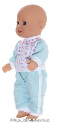 Baby Born Badpopje 32 cm Pyjama wit/mintgroen
