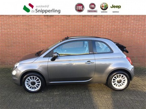 Fiat 500 C - TwinAir Cabrio Popstar Airco, LM-velgen, Slechts 7.400 km Bj. 2 - 1