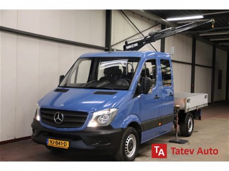 Mercedes-Benz Sprinter - KRAAN OPEN LAADBAK HIAB Autolaadkraan DUBBEL CABINE DC - 1