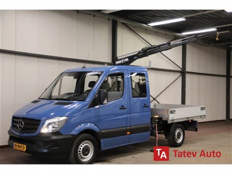 Mercedes-Benz Sprinter - KRAAN OPEN LAADBAK HIAB Autolaadkraan DUBBEL CABINE DC - 1