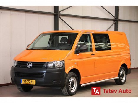 Volkswagen Transporter - 2.0 TDI 114PK L2H1 DC Oranje Airco DUBBEL CABINE trekhaak - 1