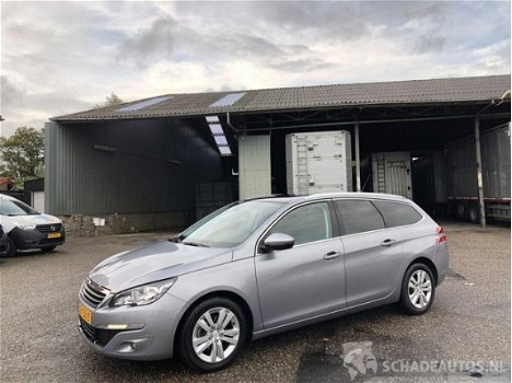 Peugeot 308 SW - 1.6 hdi 120pk 6-bak bleu l. panoramadak - navi - clima - cruise - pdc - camera - va - 1