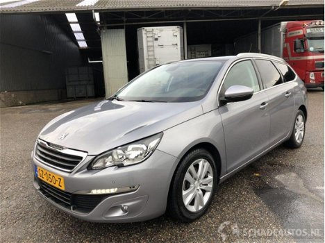 Peugeot 308 SW - 1.6 hdi 120pk 6-bak bleu l. panoramadak - navi - clima - cruise - pdc - camera - va - 1