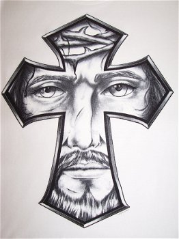 Jezus in kruis t-shirt ( uitverkoop) - 1