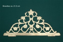 HANDGEZAAGD belhek breed ca. 21,5 cm. (Art.Nr. C01-103)