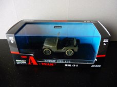 1:43 Greenlight 86526 Jeep CJ-5 The A team ! met barst in case !!