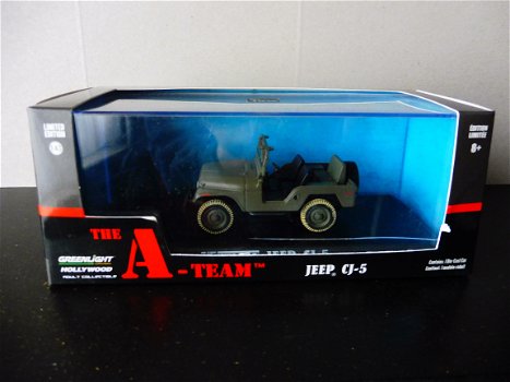 1:43 Greenlight 86526 Jeep CJ-5 The A team ! met barst in case !! - 1