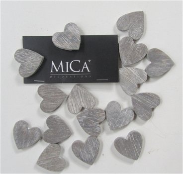 MICA - HOUTEN HARTJES - VAN 2,25 - NU 16 STUKS 1 EURO - 1