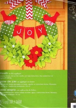 DIMENSIONS BORDUUR / VILTPAKKET , JOY WREATH , KRANS - 1