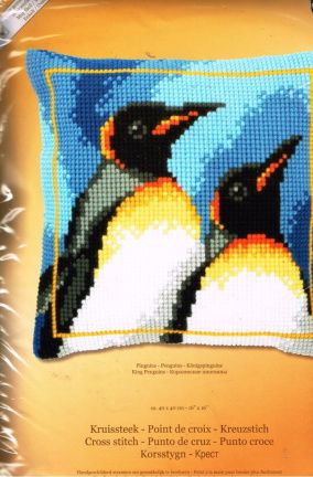 VERVACO BORDUURPAKKET (KUSSEN) 2 PINGUINS - nr. 1