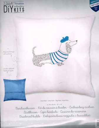 VERVACO BORDUURPAKKET KUSSEN, HOND PARIS - nr. 1
