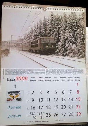 Kalender LOCO - Spoorwegen 2006 - nr. 1