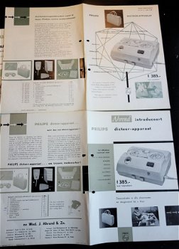 Antieke PHILIPS AHREND 4x Dicteerapparaat Brochure1958 (D253) - 3