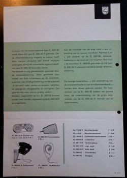 Antieke PHILIPS AHREND 4x Dicteerapparaat Brochure1958 (D253) - 7