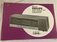 Retro PHILIPS Radio 22RB 463 introductie brochure (D319)