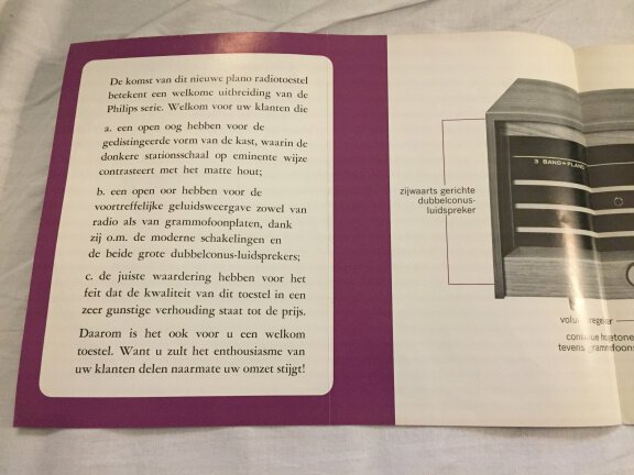 Retro PHILIPS Radio 22RB 463 introductie brochure (D319) - Afbeelding 2
