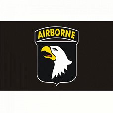 Vlag Airborne 101e div.zwart