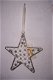 Zilveren kerst ster hanger aan een lint - 2 - Thumbnail