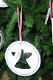 Witte kerst hanger aan lint Maat M - 2 - Thumbnail