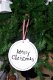 Witte kerst hanger aan lint Maat M - 3 - Thumbnail