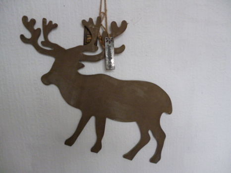 Grote houten kerst hanger, engel - 5